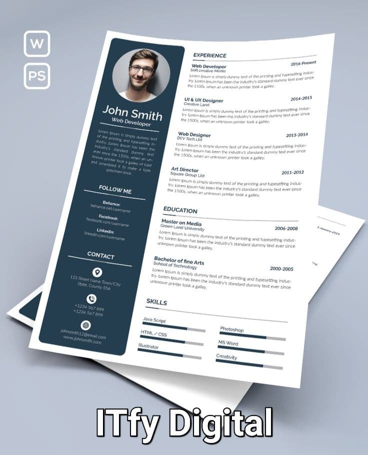 ২৭০+ প্রিমিয়াম ATS Friendly CV টেমপ্লেট — image 1 of 1